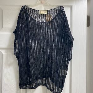 Denim and supply Ralph Lauren black mesh top size medium